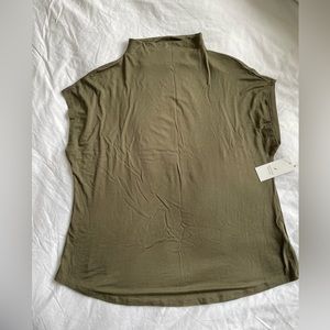 NWT Mock Neck Modal Cotton Tee